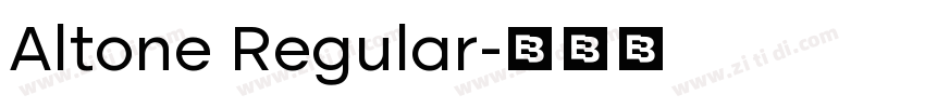 Altone Regular字体转换
